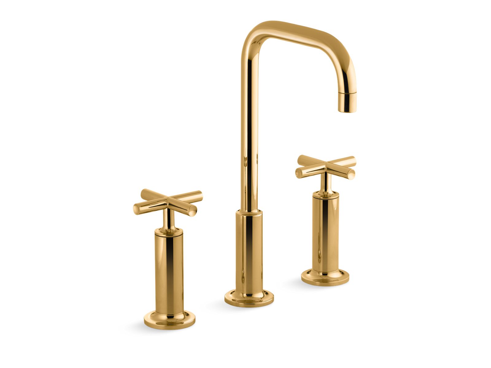 Purist® Widespread bathroom sink faucet with Cross handles, 1.2 gpm