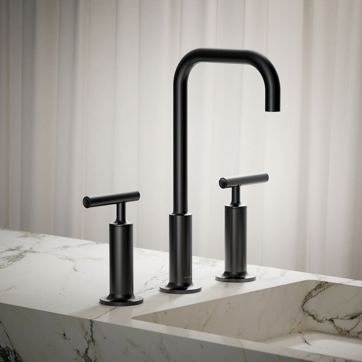 Purist® Widespread bathroom sink faucet with Lever handles, 1.2 gpm — thumbnail 2