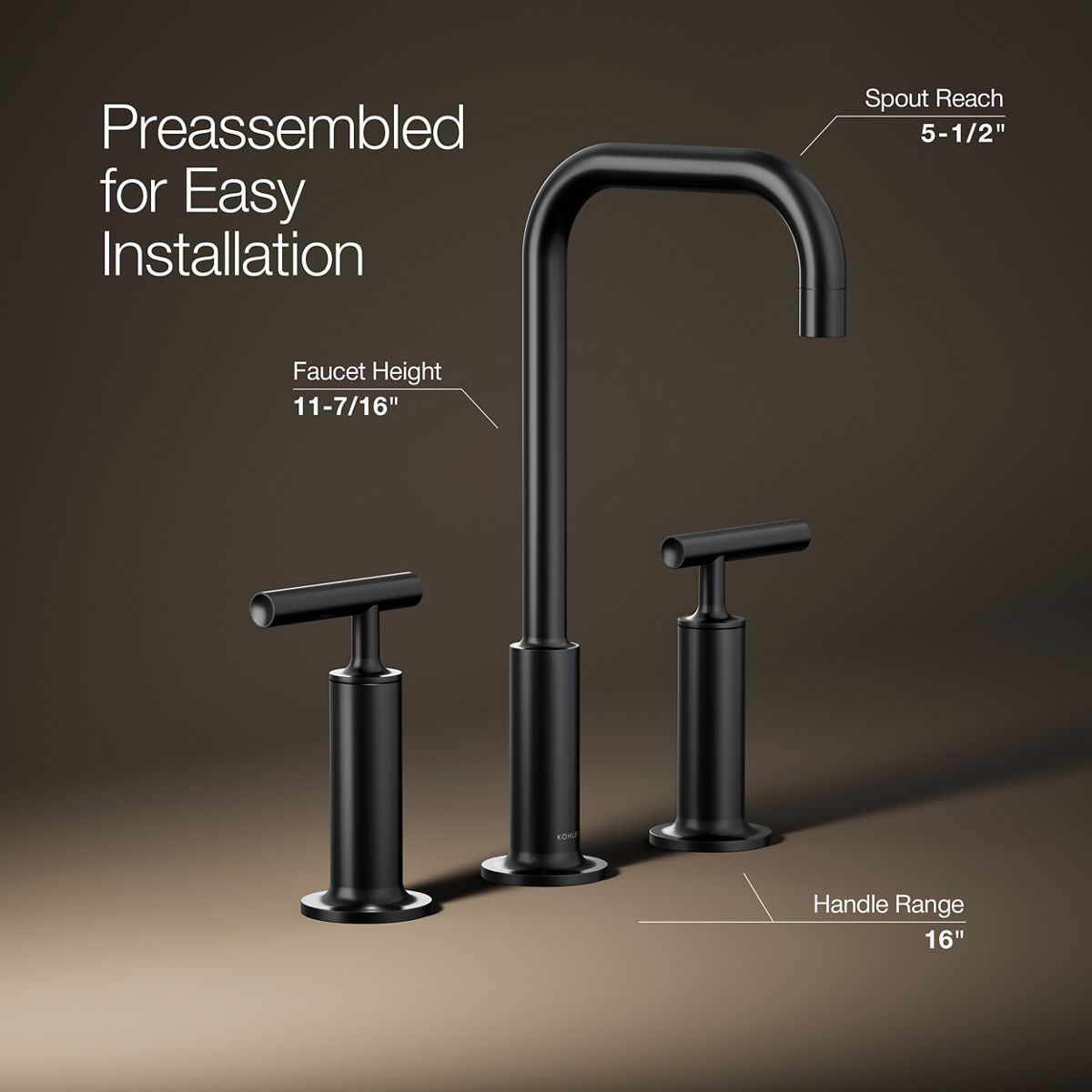 Purist® Widespread bathroom sink faucet with Lever handles, 1.2 gpm — thumbnail 3