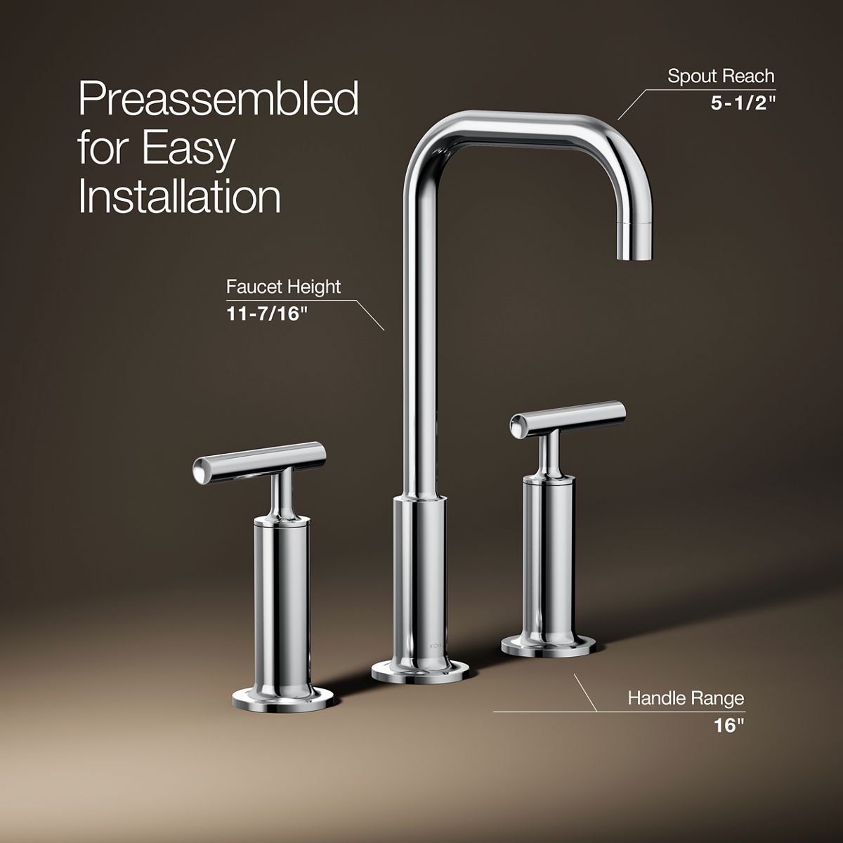 Purist® Widespread bathroom sink faucet with Lever handles, 1.2 gpm — thumbnail 3