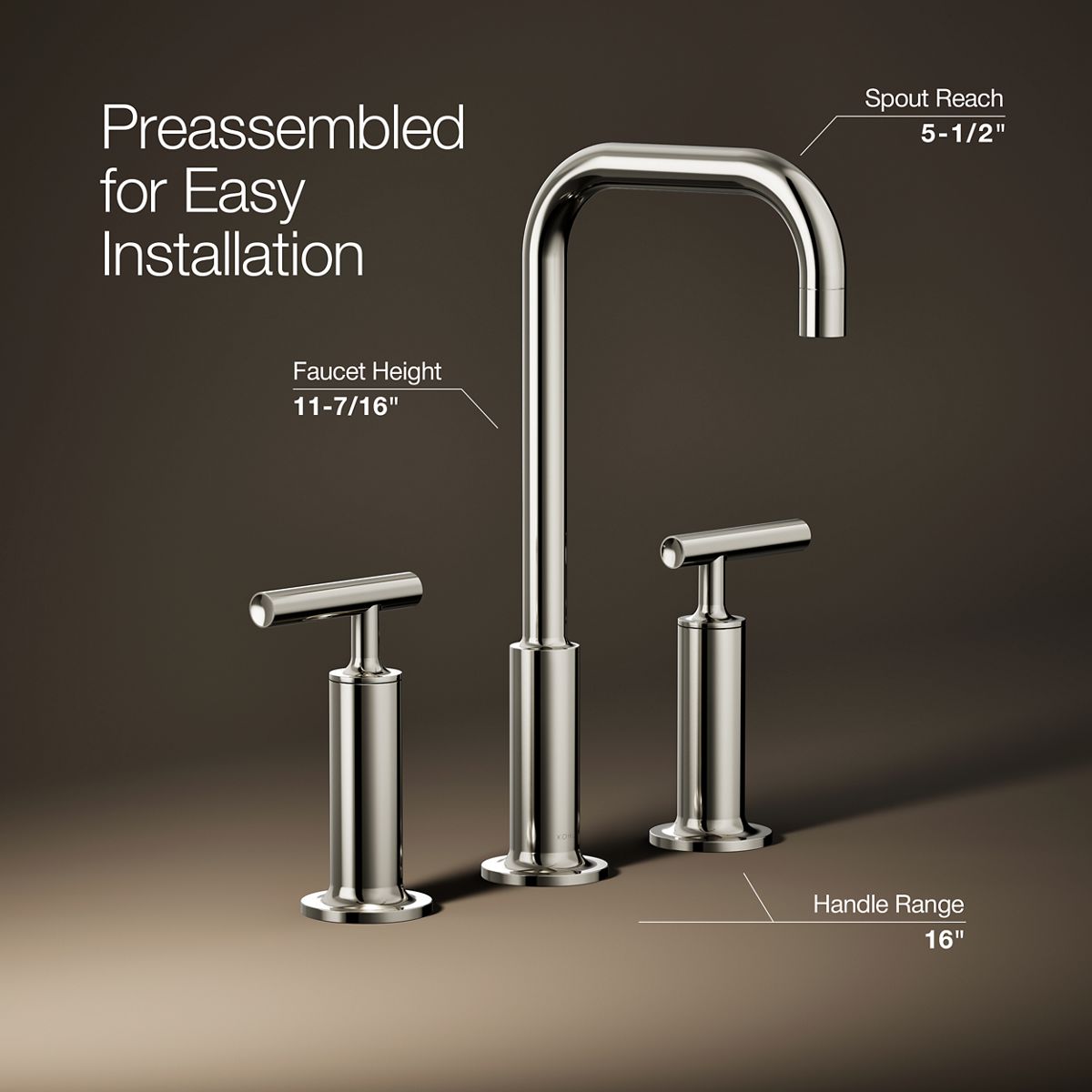Purist® Widespread bathroom sink faucet with Lever handles, 1.2 gpm — thumbnail 3
