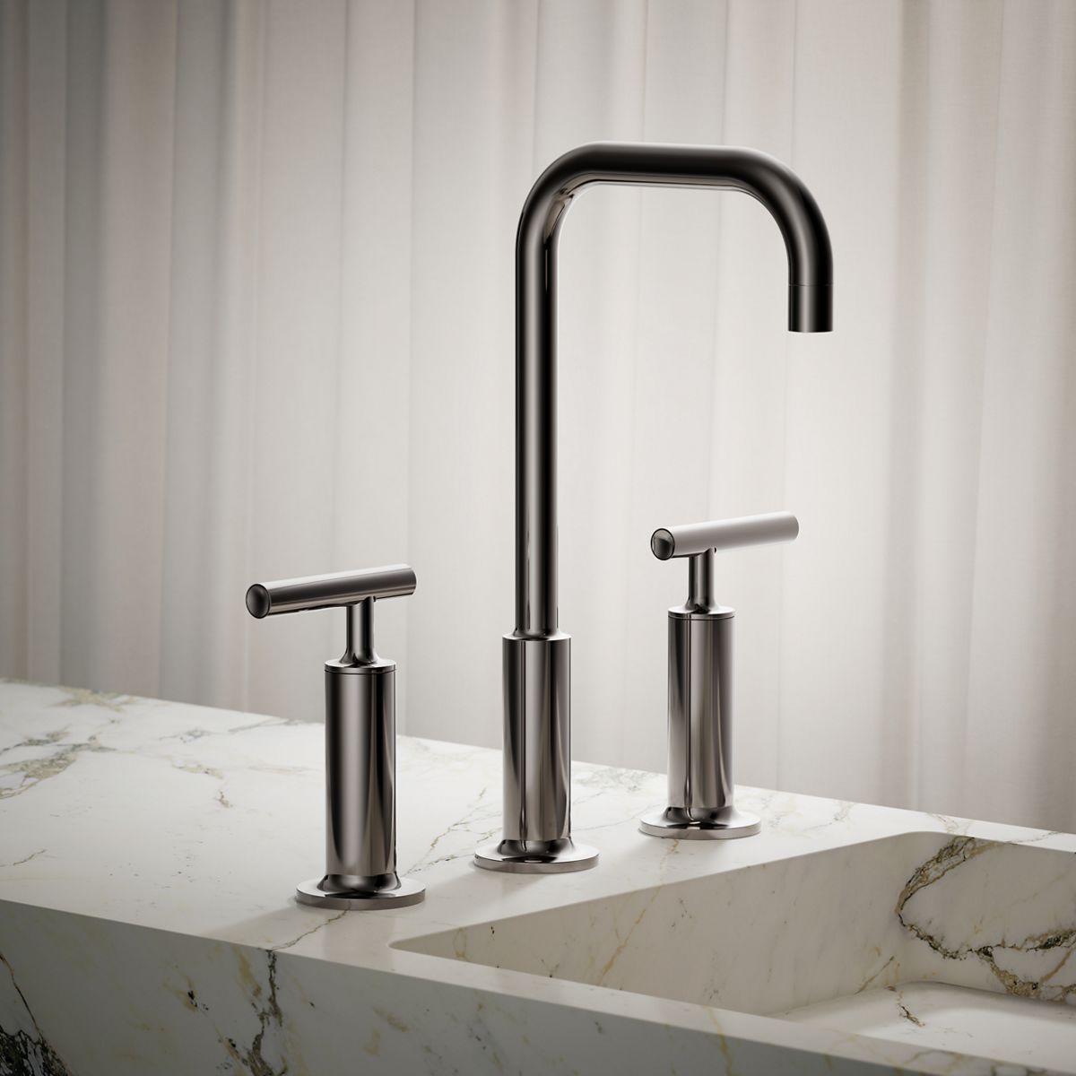 Purist® Widespread bathroom sink faucet with Lever handles, 1.2 gpm — thumbnail 2