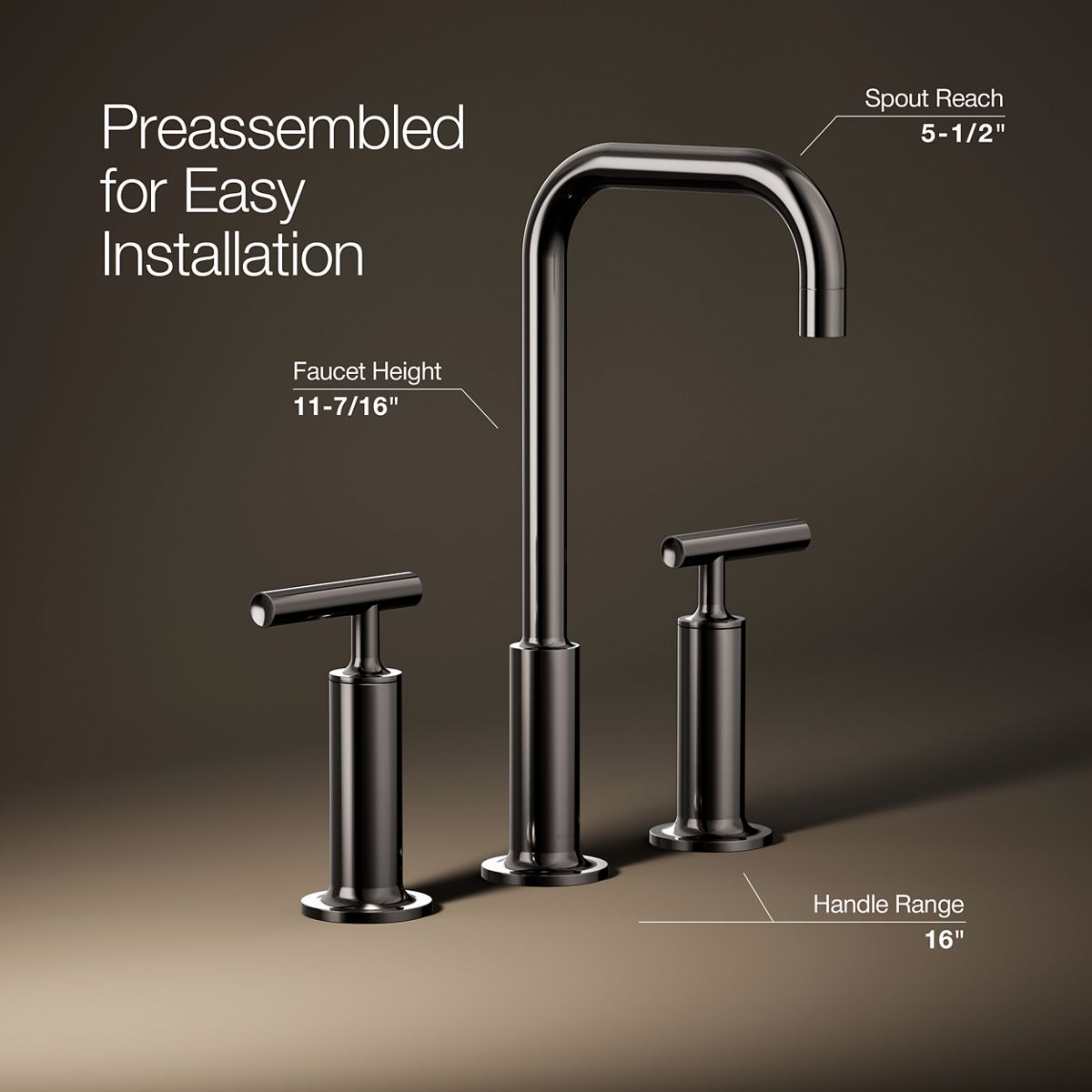 Purist® Widespread bathroom sink faucet with Lever handles, 1.2 gpm — thumbnail 3