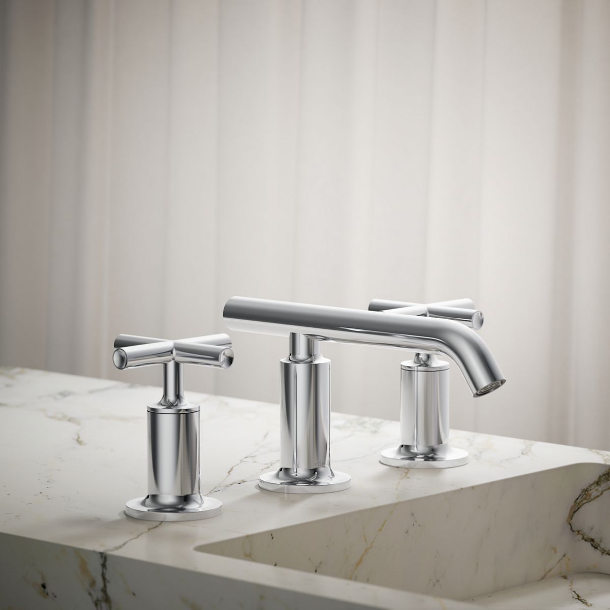 Purist® Widespread bathroom sink faucet with Cross handles, 1.2 gpm — thumbnail 2
