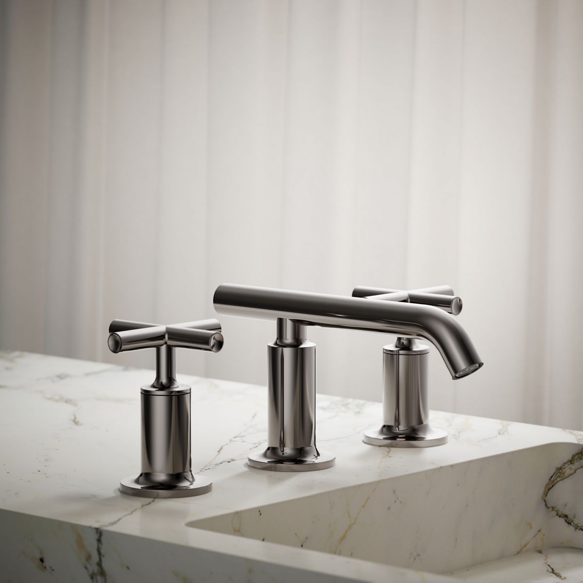 Purist® Widespread bathroom sink faucet with Cross handles, 1.2 gpm — thumbnail 2