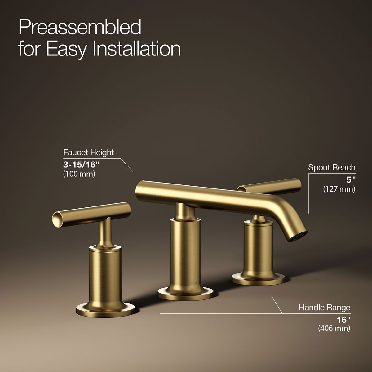 Purist® Widespread bathroom sink faucet with Lever handles, 1.2 gpm — thumbnail 3