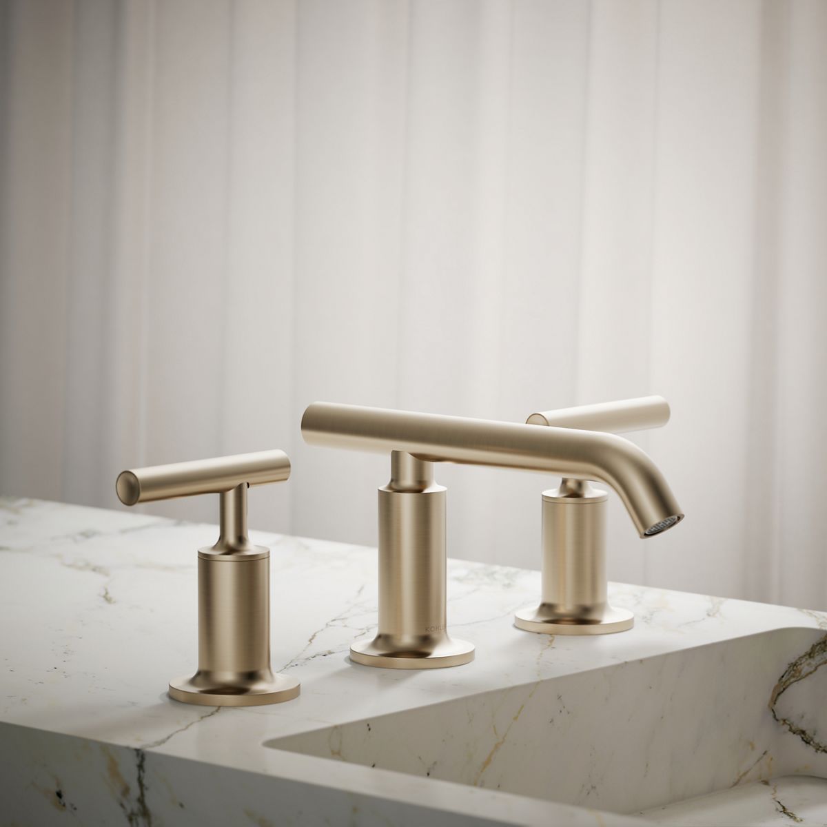 Purist® Widespread bathroom sink faucet with Lever handles, 1.2 gpm — thumbnail 2