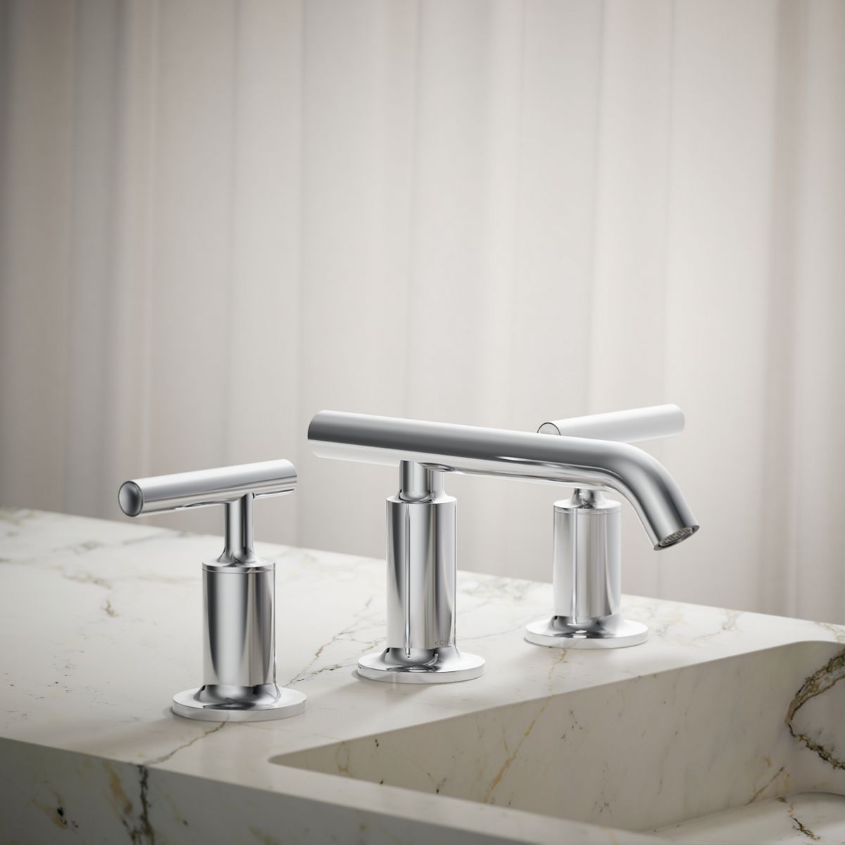 Purist® Widespread bathroom sink faucet with Lever handles, 1.2 gpm — thumbnail 2