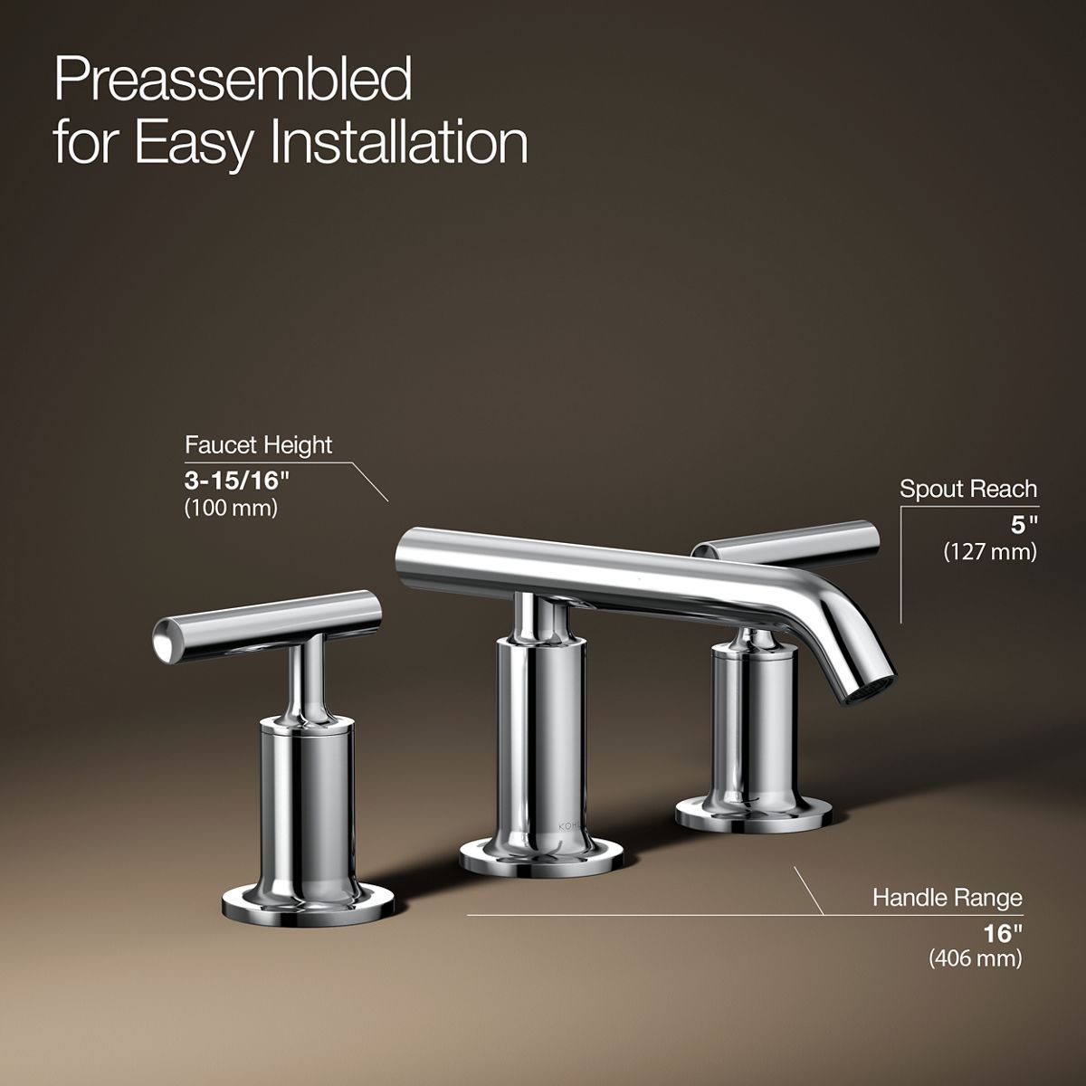 Purist® Widespread bathroom sink faucet with Lever handles, 1.2 gpm — thumbnail 3