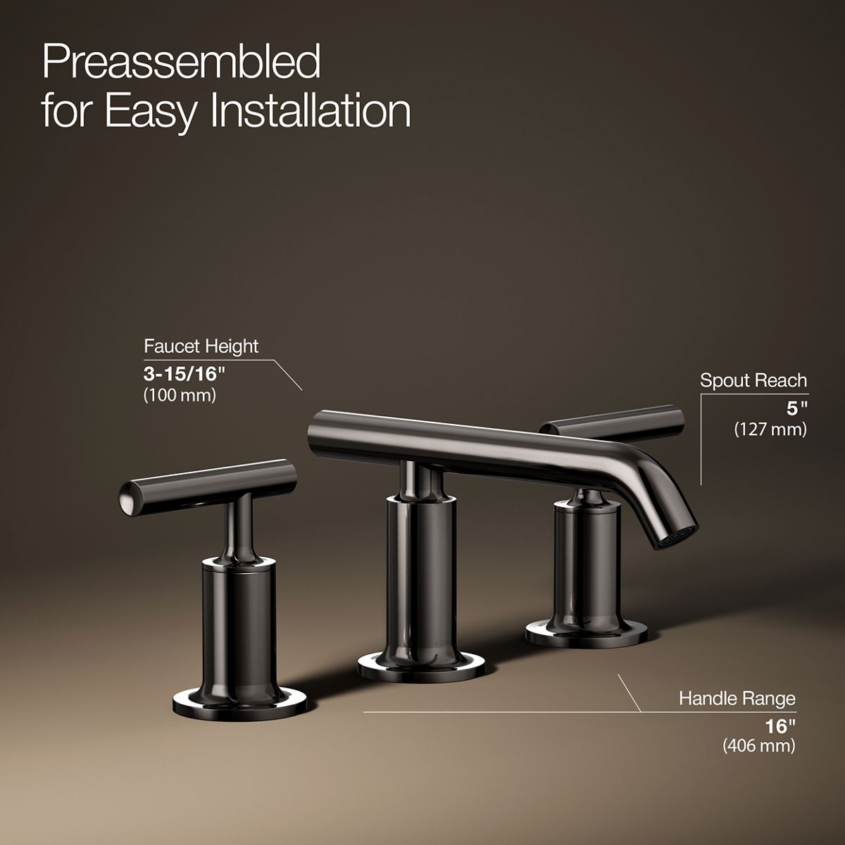 Purist® Widespread bathroom sink faucet with Lever handles, 1.2 gpm — thumbnail 3