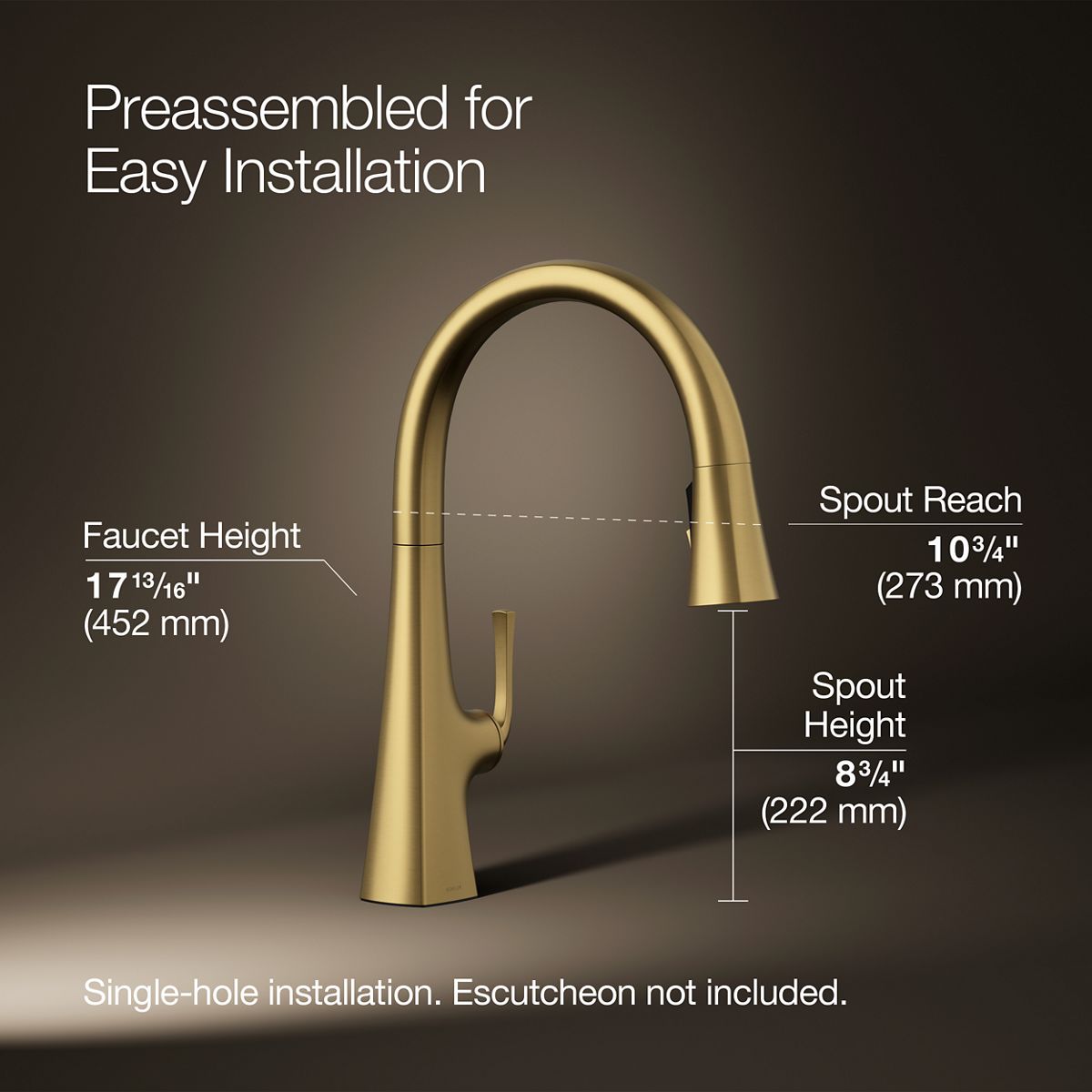 Graze® Pull-down kitchen sink faucet with three-function sprayhead — thumbnail 3