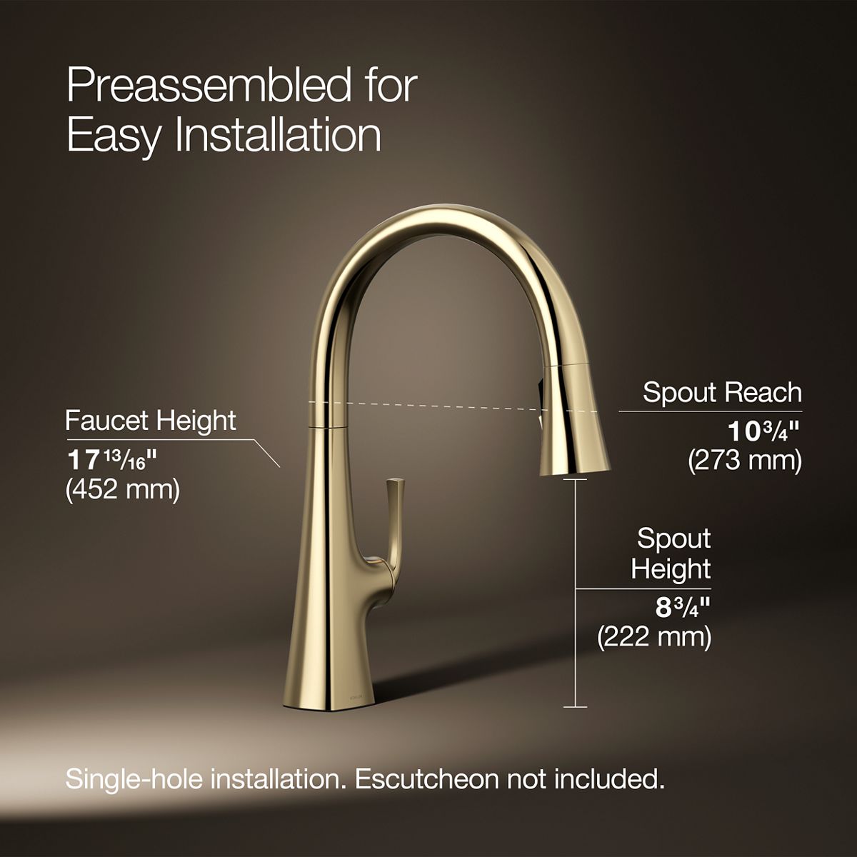 Graze® Pull-down kitchen sink faucet with three-function sprayhead — thumbnail 3