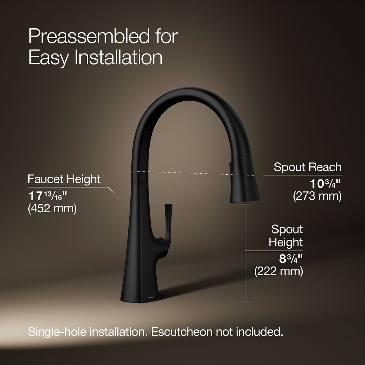 Graze® Pull-down kitchen sink faucet with three-function sprayhead — thumbnail 3