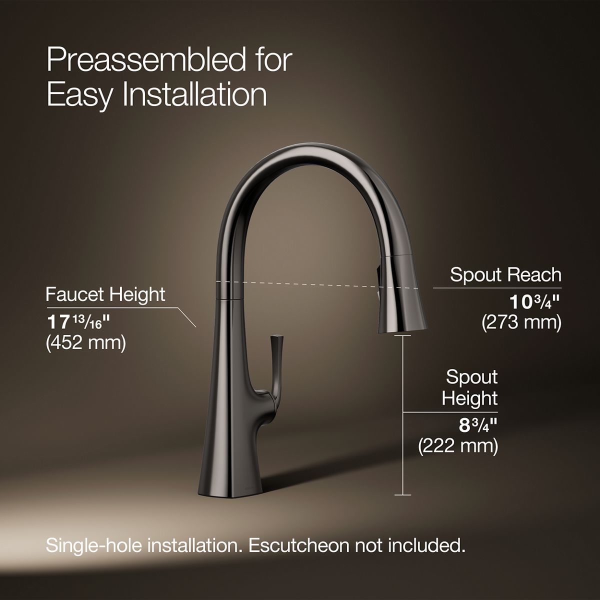 Graze® Pull-down kitchen sink faucet with three-function sprayhead — thumbnail 3