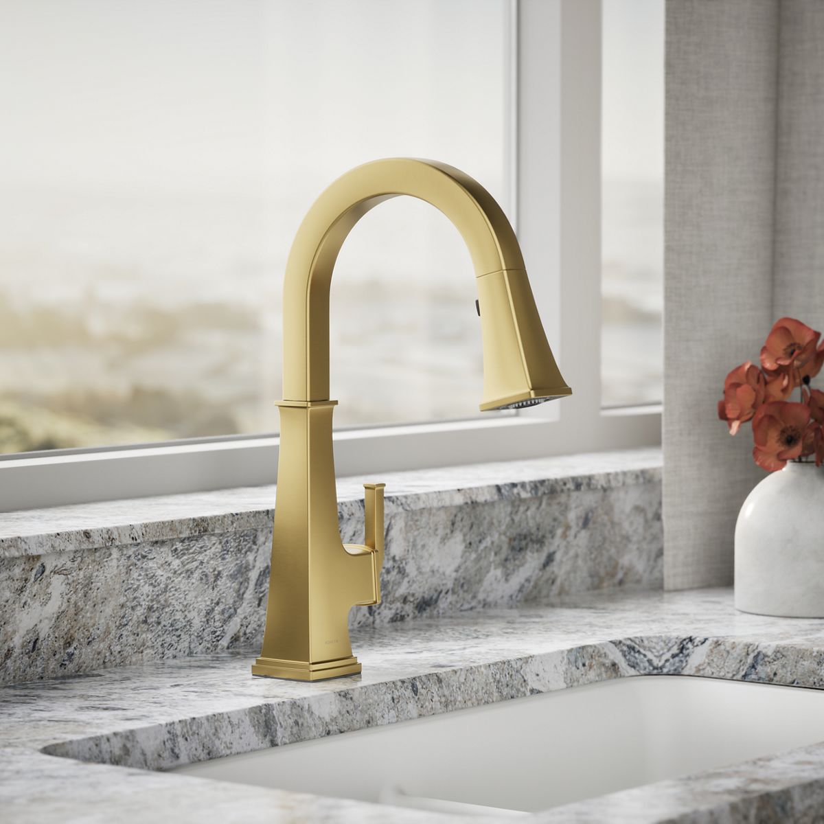 Riff® Pull-down kitchen sink faucet with three-function sprayhead — thumbnail 2