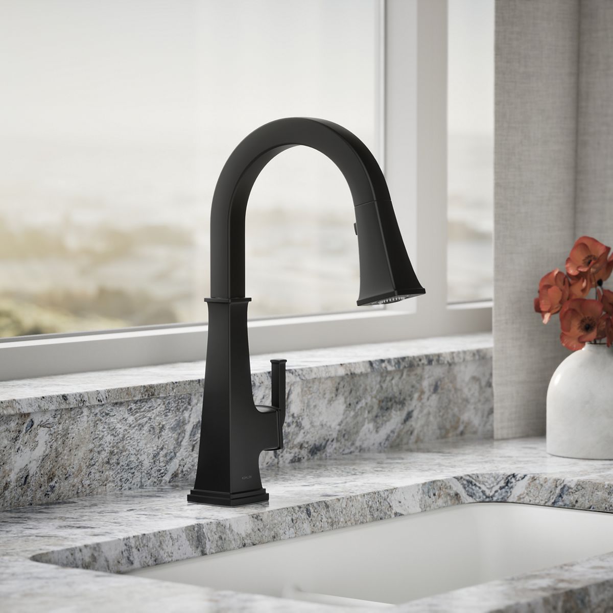 Riff® Pull-down kitchen sink faucet with three-function sprayhead — thumbnail 2