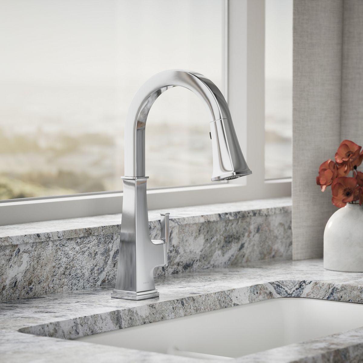 Riff® Pull-down kitchen sink faucet with three-function sprayhead — thumbnail 2