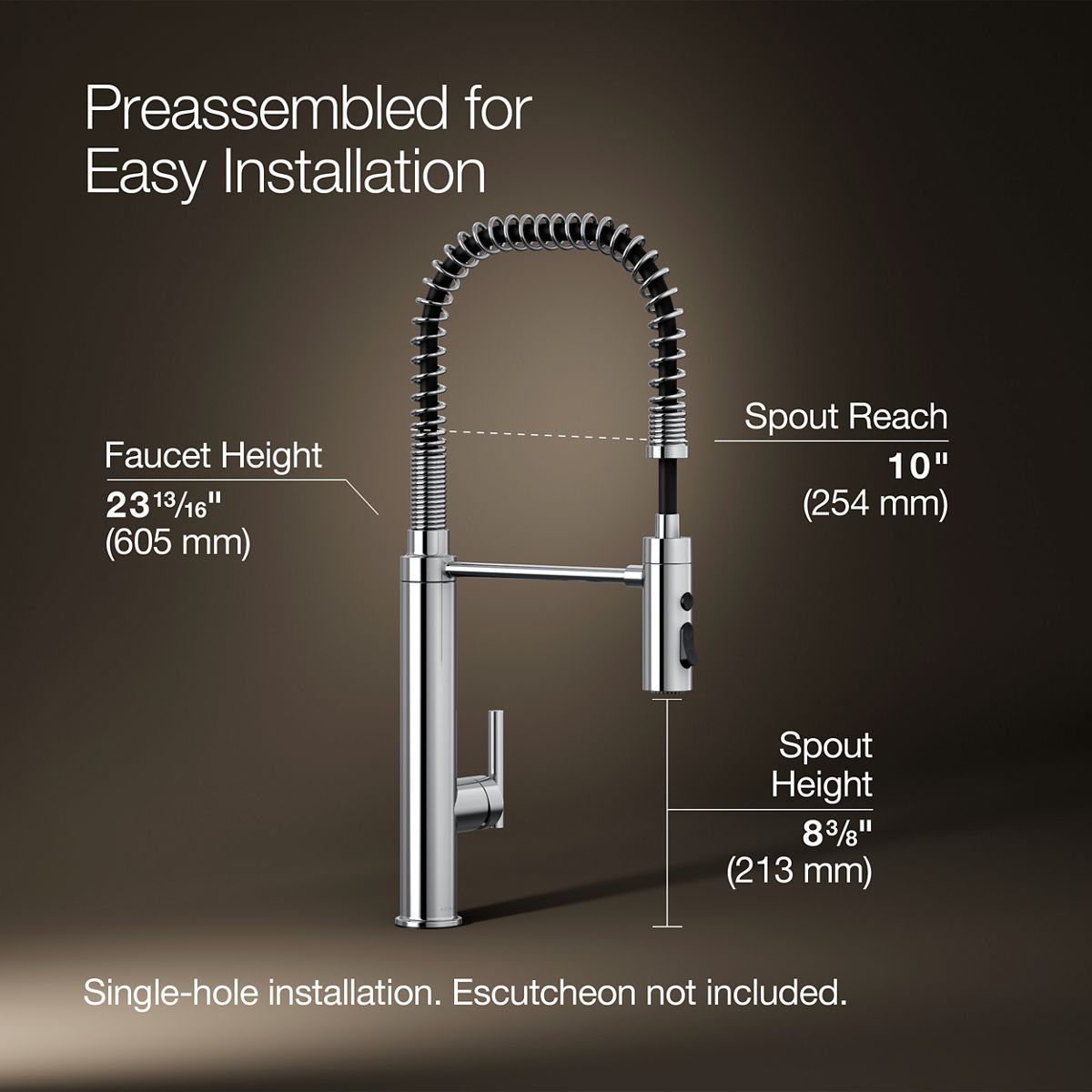 Purist® Semi-professional kitchen sink faucet with three-function sprayhead — thumbnail 3