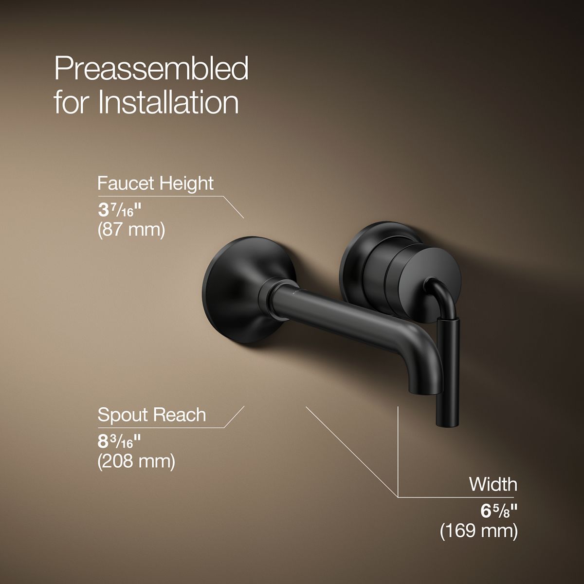 Tone™ Wall-mount single-handle bathroom sink faucet, 1.2 gpm — thumbnail 3
