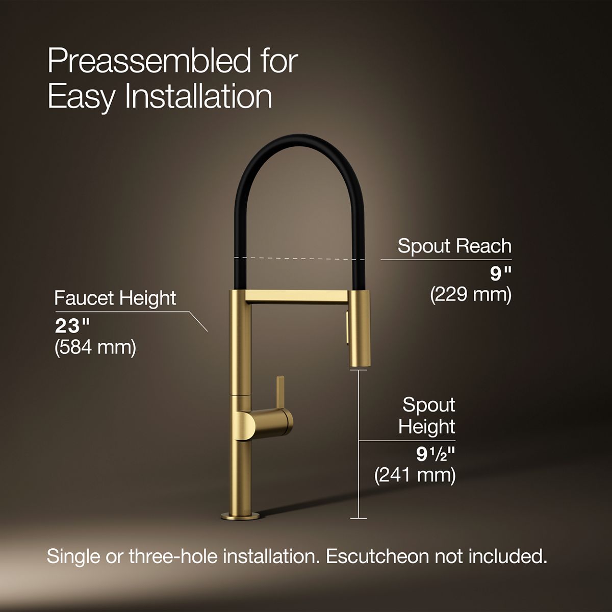 Components® Semi-professional kitchen sink faucet with two-function sprayhead — thumbnail 3