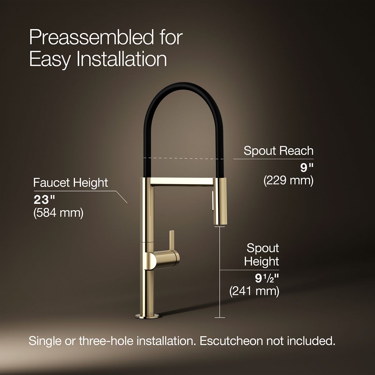 Components® Semi-professional kitchen sink faucet with two-function sprayhead — thumbnail 3