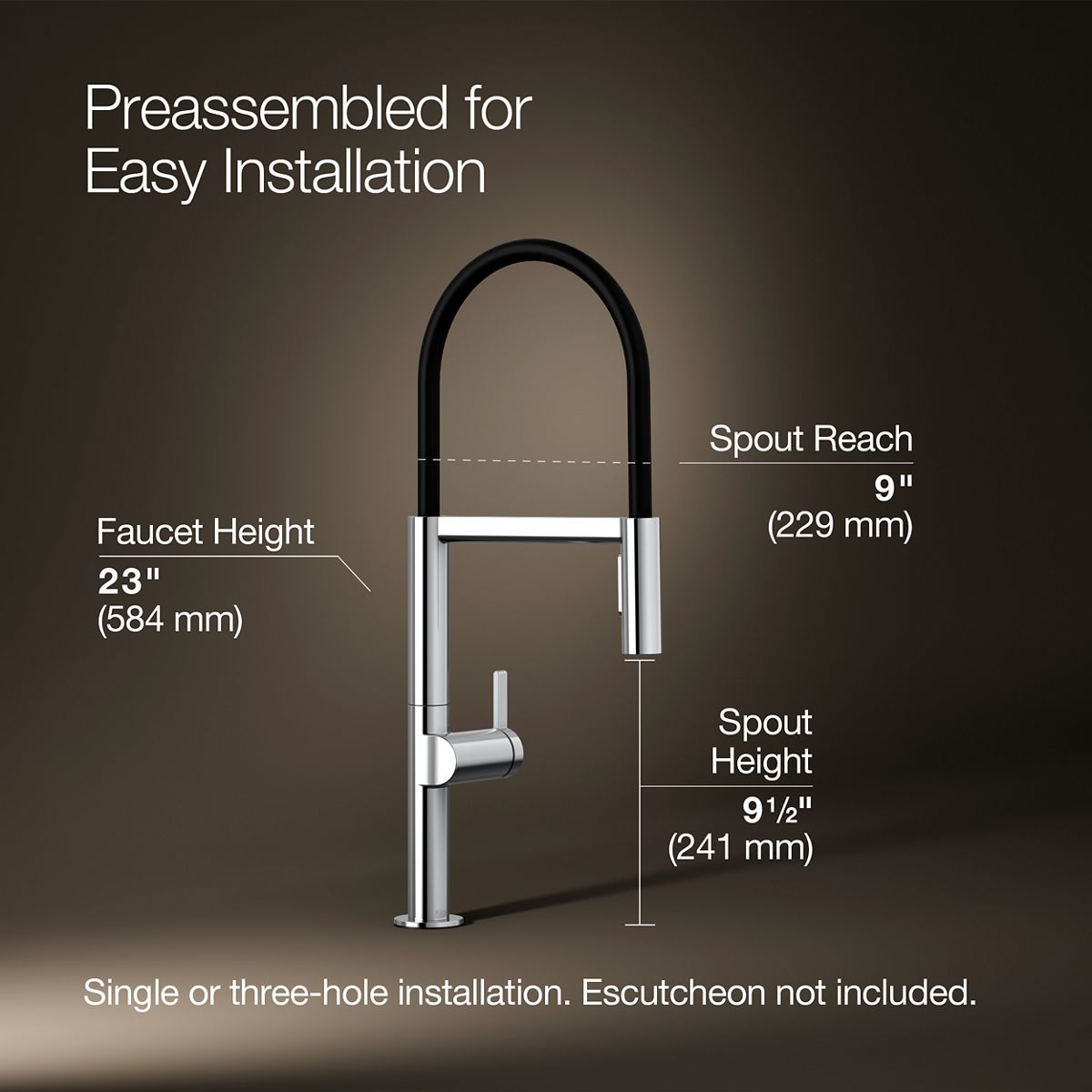 Components® Semi-professional kitchen sink faucet with two-function sprayhead — thumbnail 3