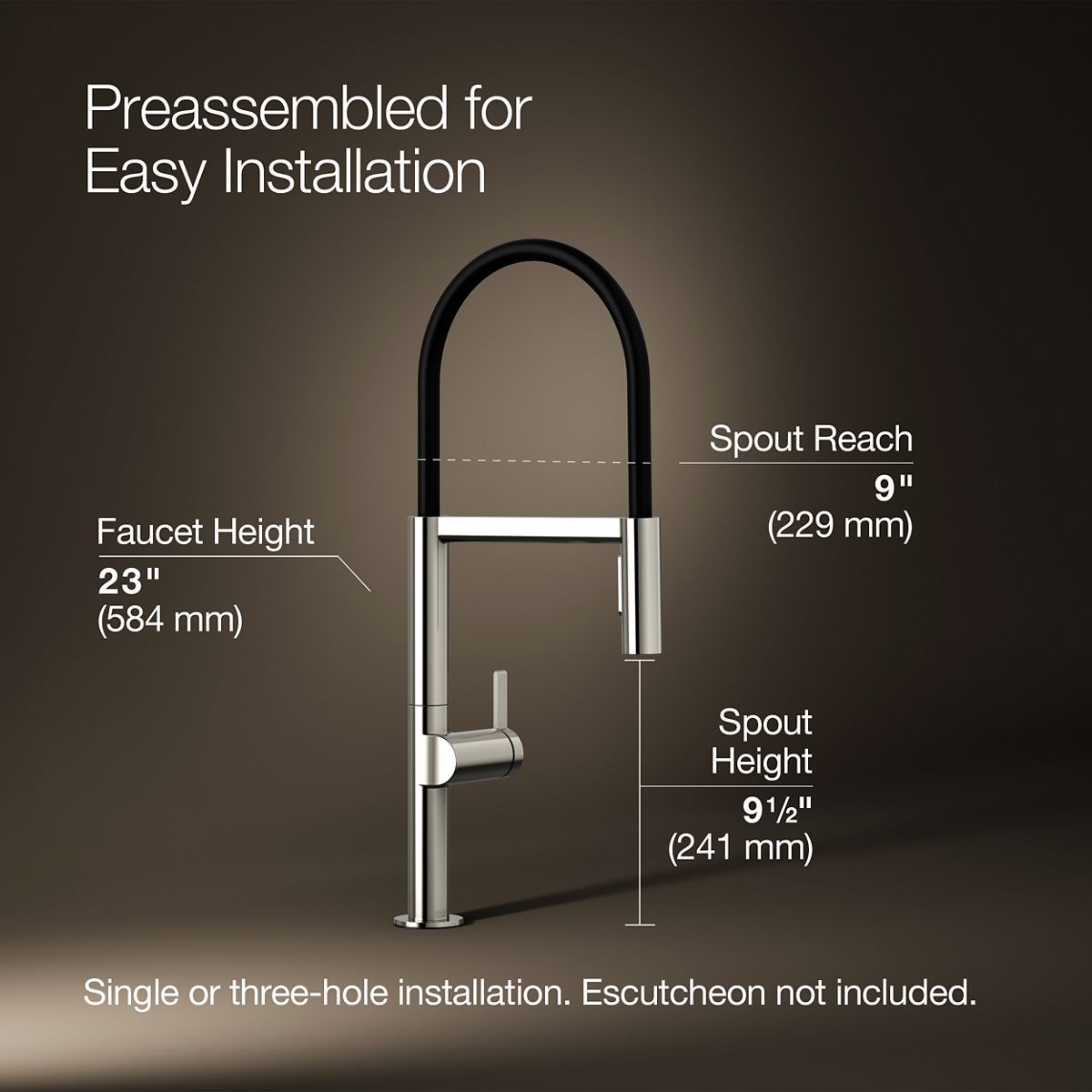 Components® Semi-professional kitchen sink faucet with two-function sprayhead — thumbnail 3