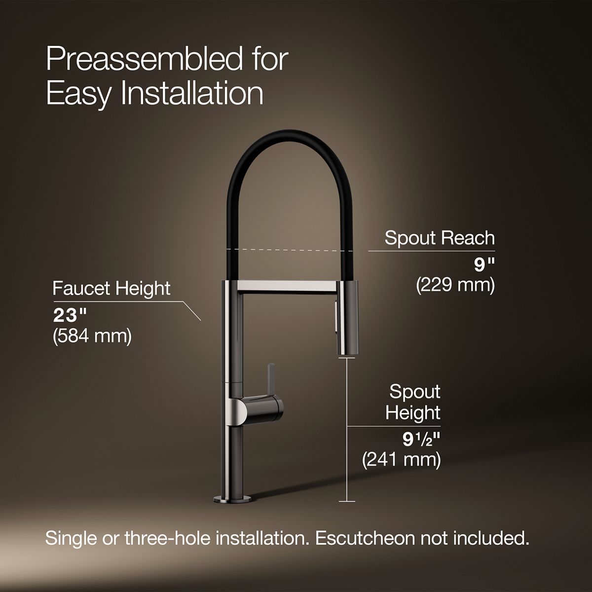 Components® Semi-professional kitchen sink faucet with two-function sprayhead — thumbnail 3