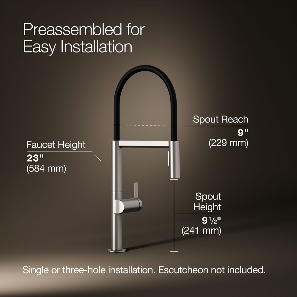 Components® Semi-professional kitchen sink faucet with two-function sprayhead — thumbnail 3