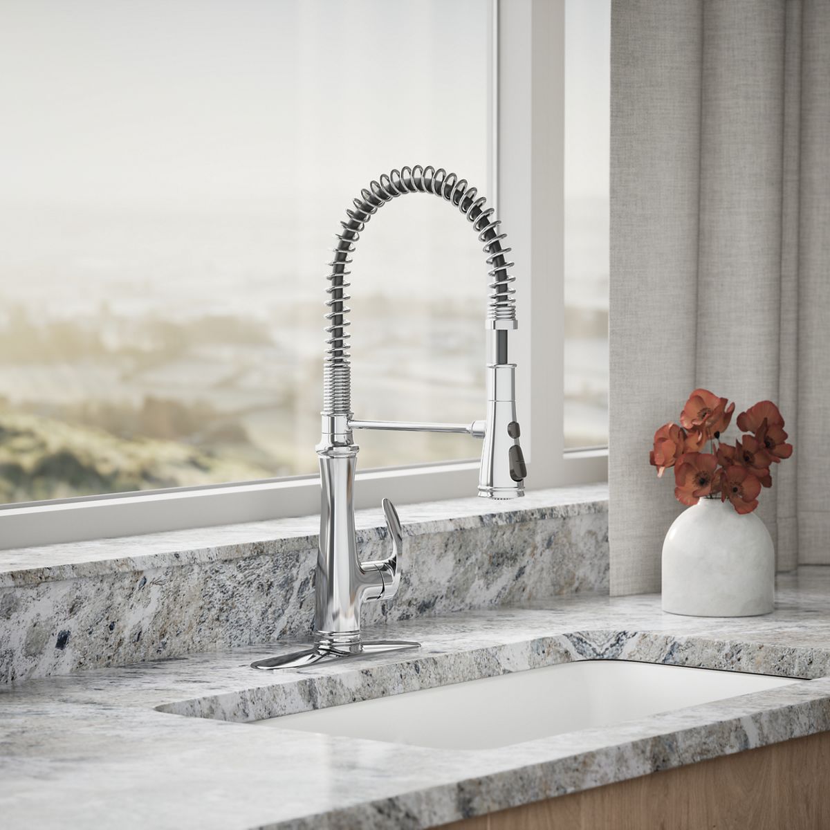 Bellera® Semi-professional kitchen sink faucet with three-function sprayhead — thumbnail 2