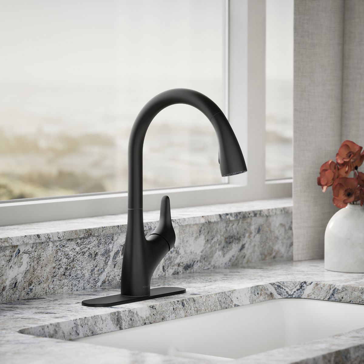 Rival® Pull-down kitchen sink faucet with two-function sprayhead — thumbnail 2