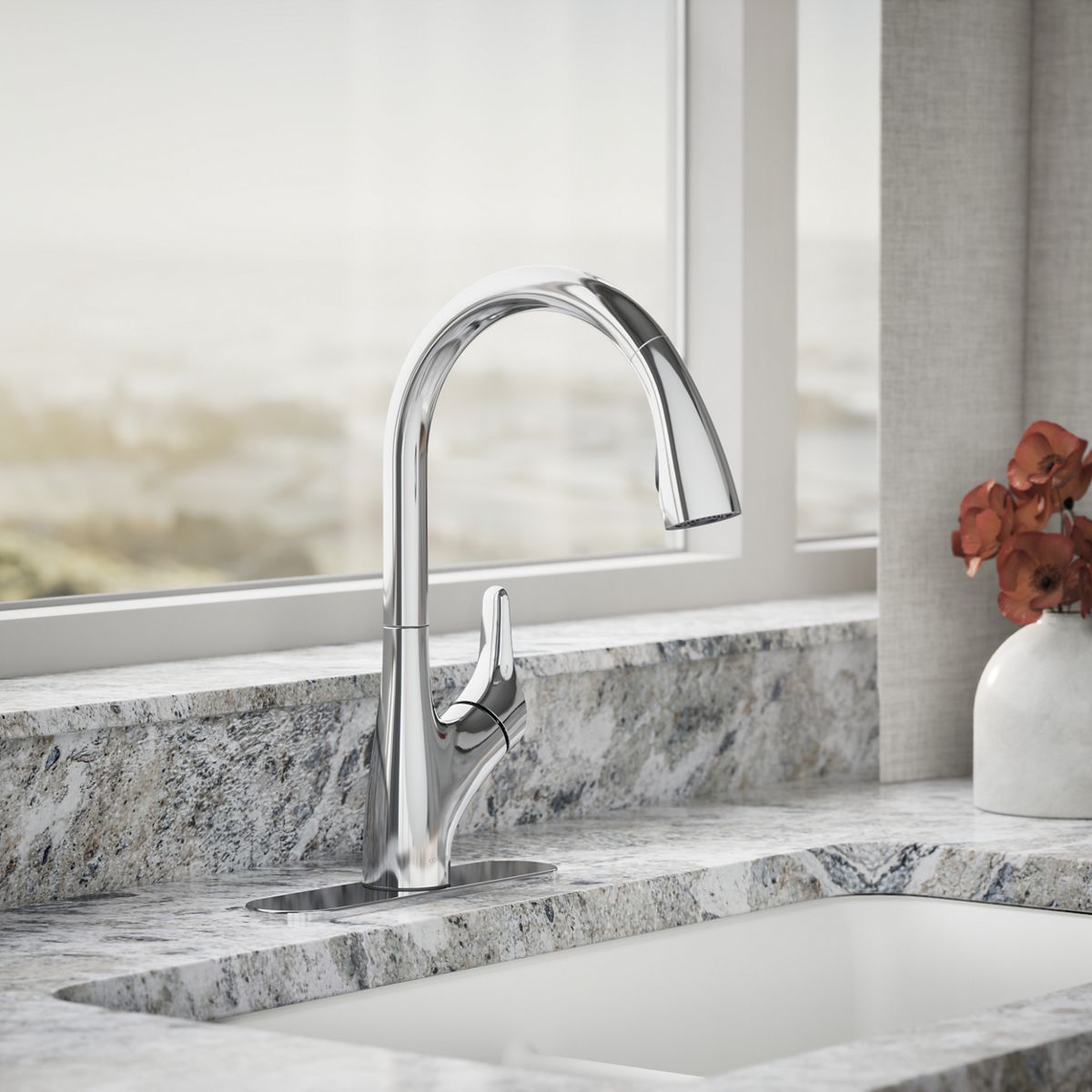 Rival® Pull-down kitchen sink faucet with two-function sprayhead — thumbnail 2