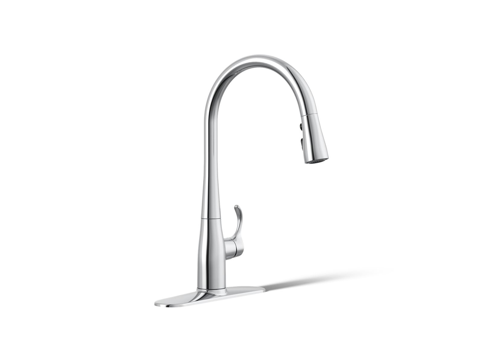 Simplice® Pull-down kitchen sink faucet with three-function sprayhead