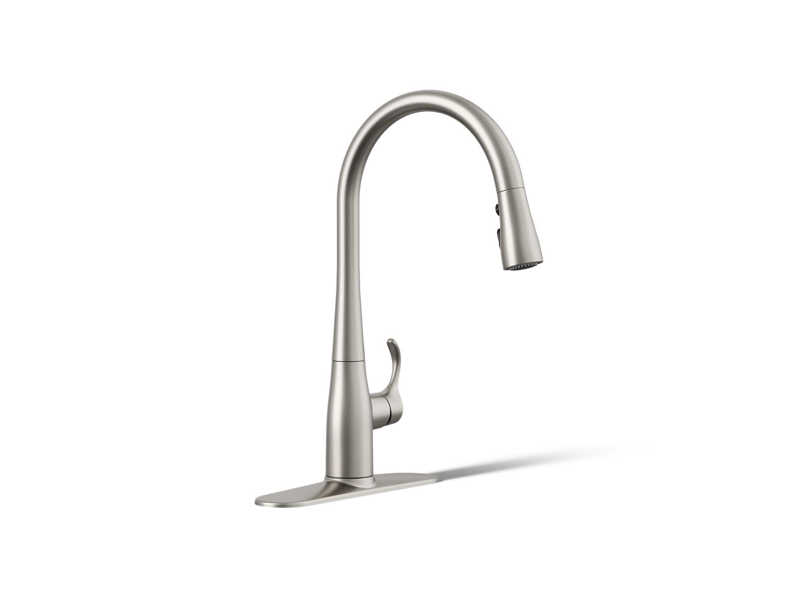 Simplice® Pull-down kitchen sink faucet with three-function sprayhead
