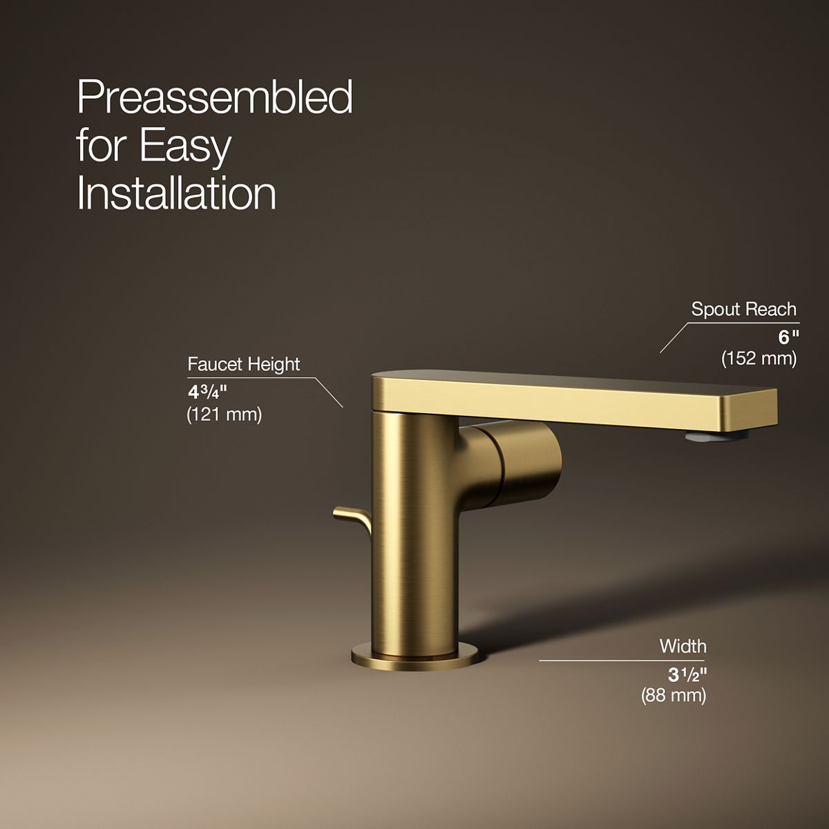 Composed® Single-handle bathroom sink faucet with Cylindrical handle, 1.2 gpm — thumbnail 3