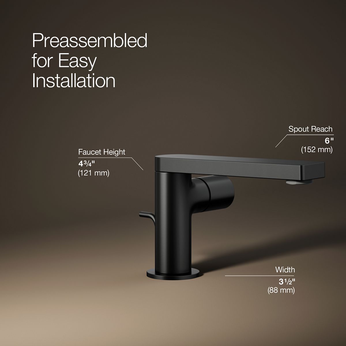 Composed® Single-handle bathroom sink faucet with Cylindrical handle, 1.2 gpm — thumbnail 3