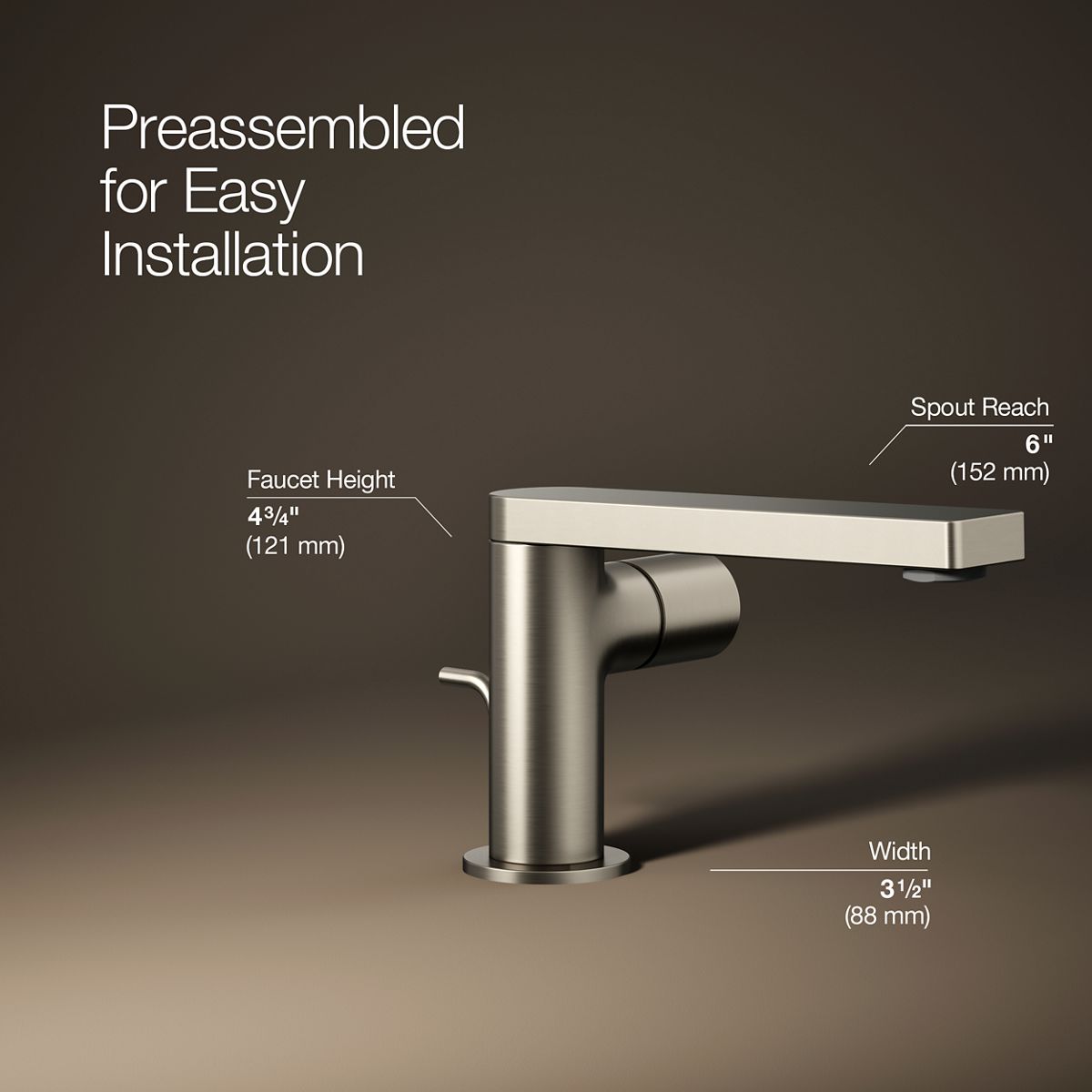 Composed® Single-handle bathroom sink faucet with Cylindrical handle, 1.2 gpm — thumbnail 3