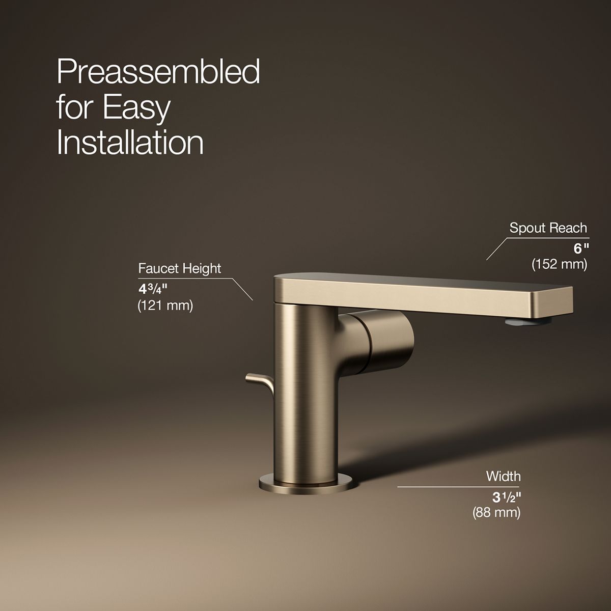 Composed® Single-handle bathroom sink faucet with Cylindrical handle, 1.2 gpm — thumbnail 3