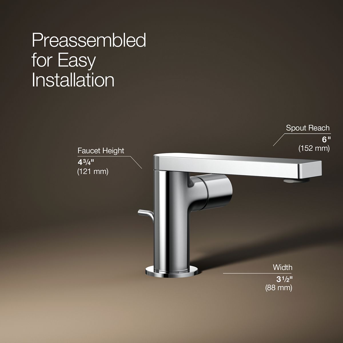 Composed® Single-handle bathroom sink faucet with Cylindrical handle, 1.2 gpm — thumbnail 3