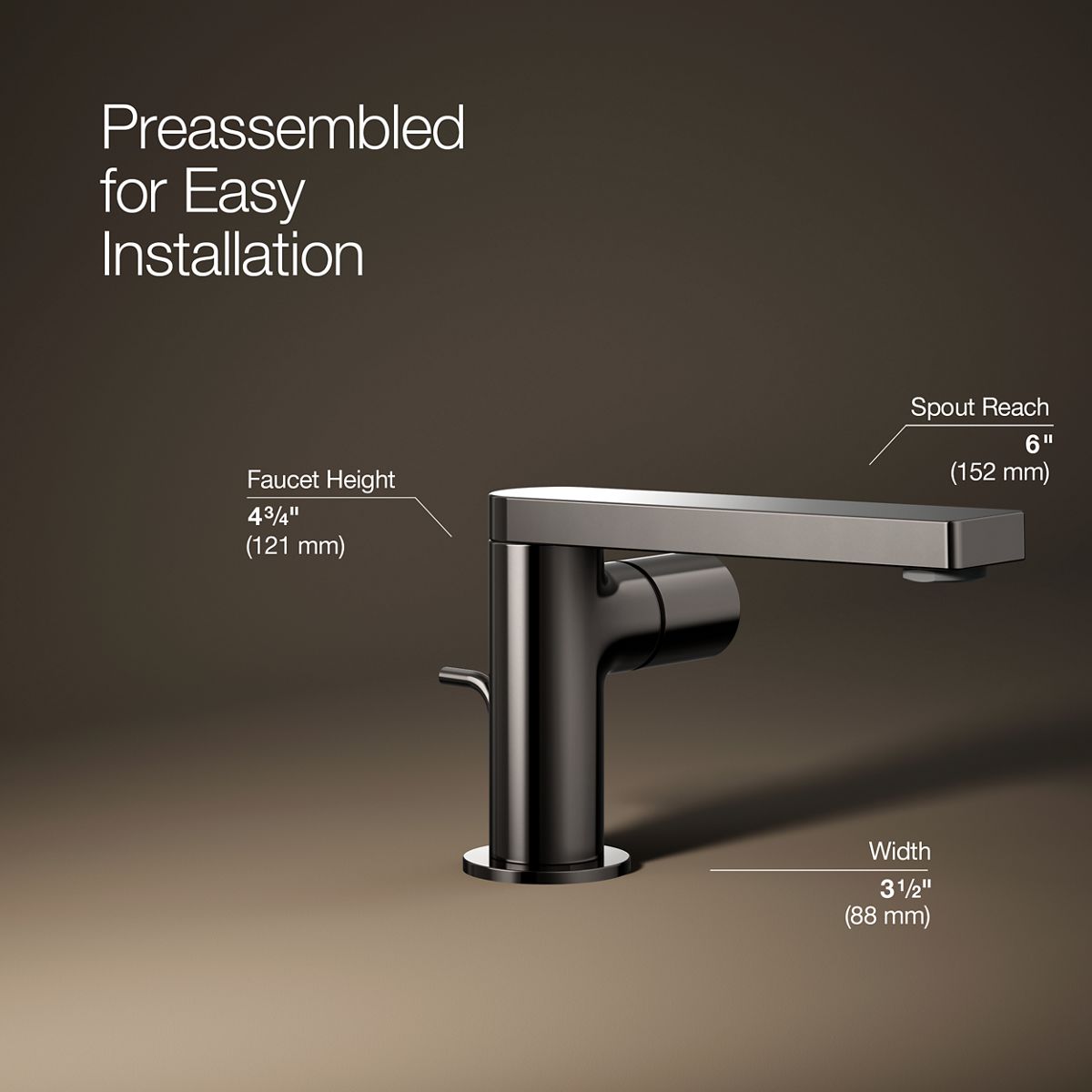 Composed® Single-handle bathroom sink faucet with Cylindrical handle, 1.2 gpm — thumbnail 3