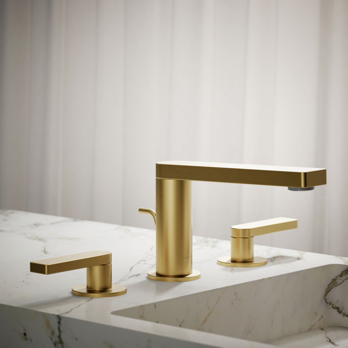 Composed® Widespread bathroom sink faucet with Lever handles, 1.2 gpm — thumbnail 2