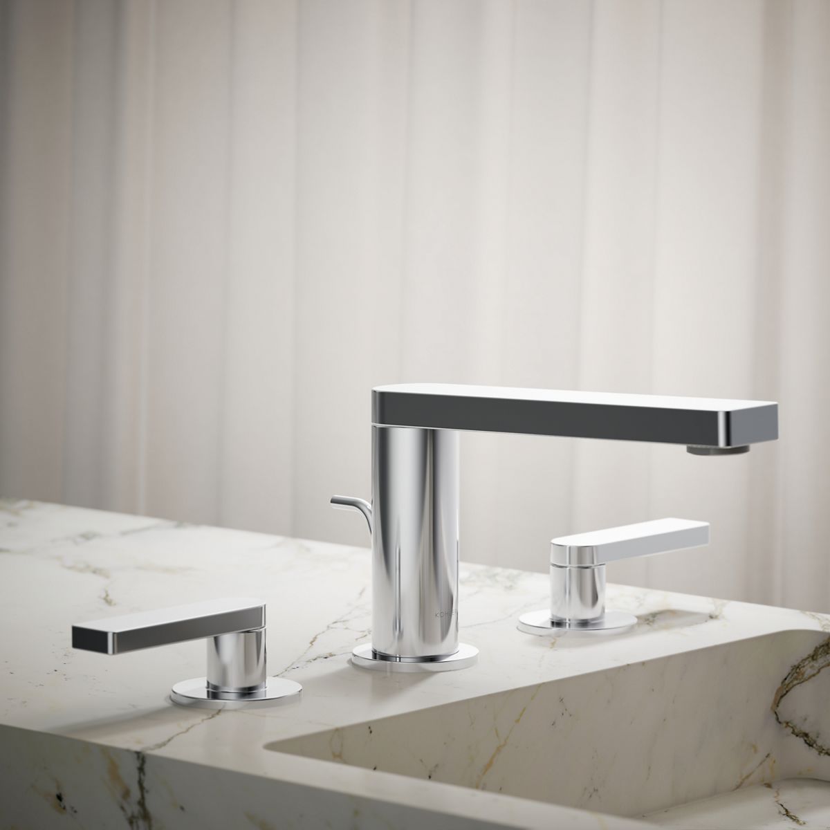Composed® Widespread bathroom sink faucet with Lever handles, 1.2 gpm — thumbnail 2