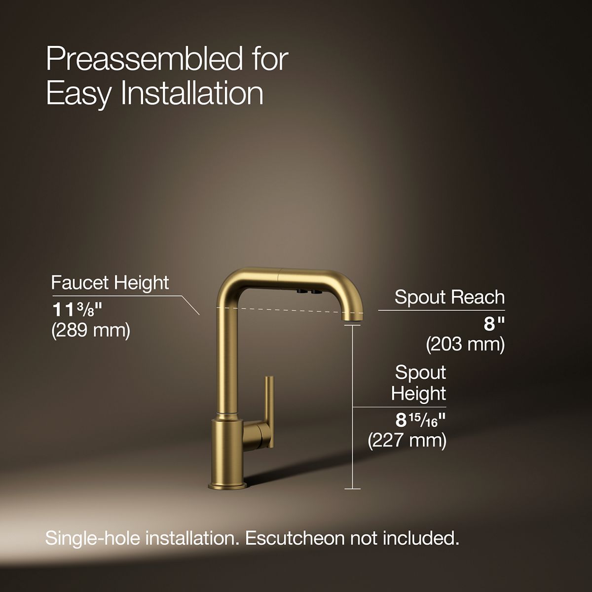 Purist® Pull-out kitchen sink faucet with three-function sprayhead — thumbnail 3