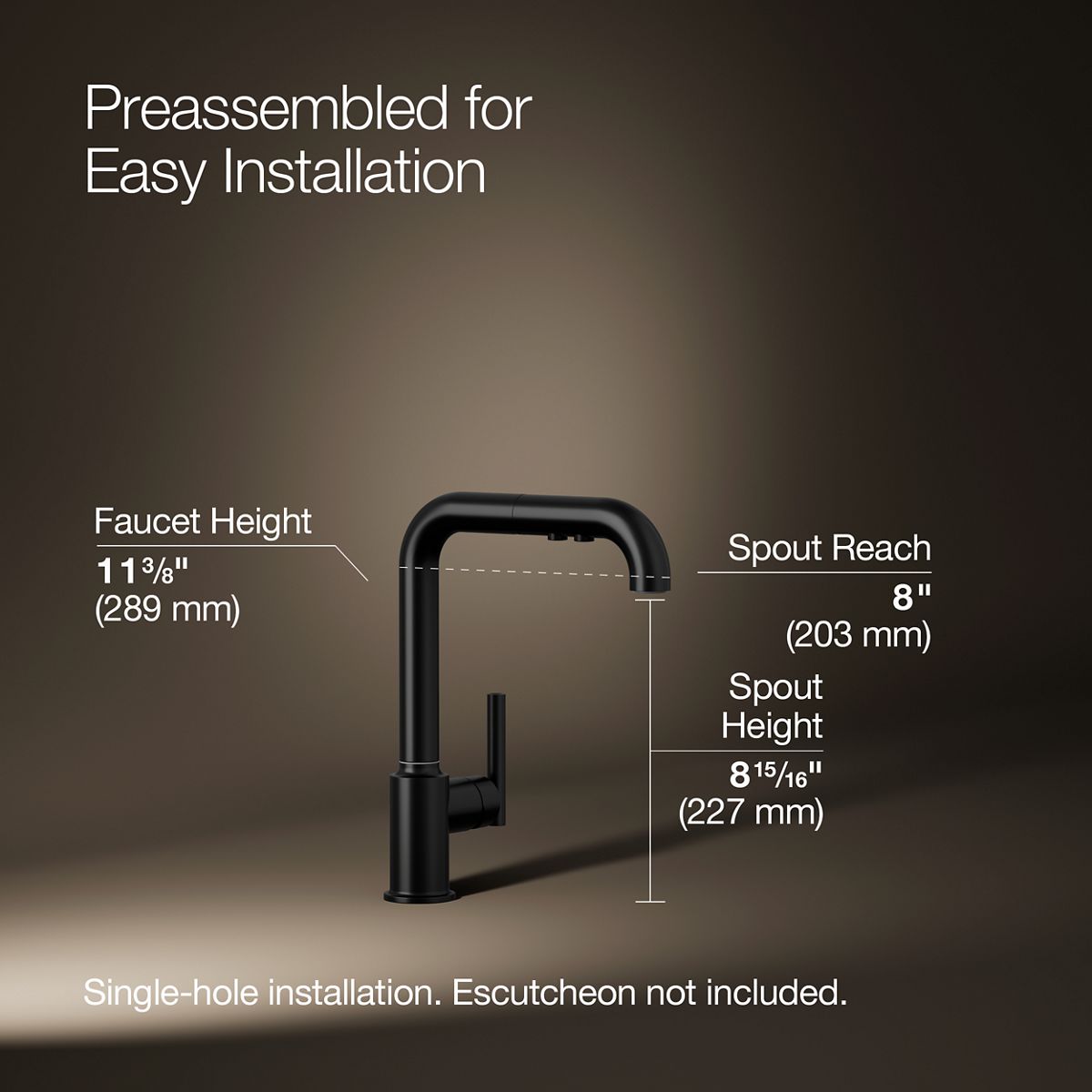 Purist® Pull-out kitchen sink faucet with three-function sprayhead — thumbnail 3