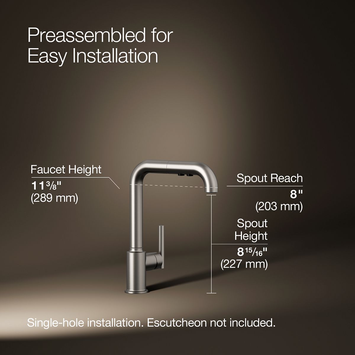 Purist® Pull-out kitchen sink faucet with three-function sprayhead — thumbnail 3