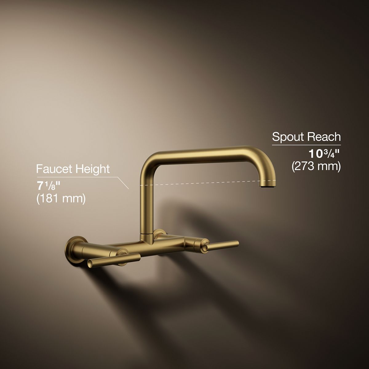 Purist® Two-hole wall-mount bridge kitchen sink faucet — thumbnail 3