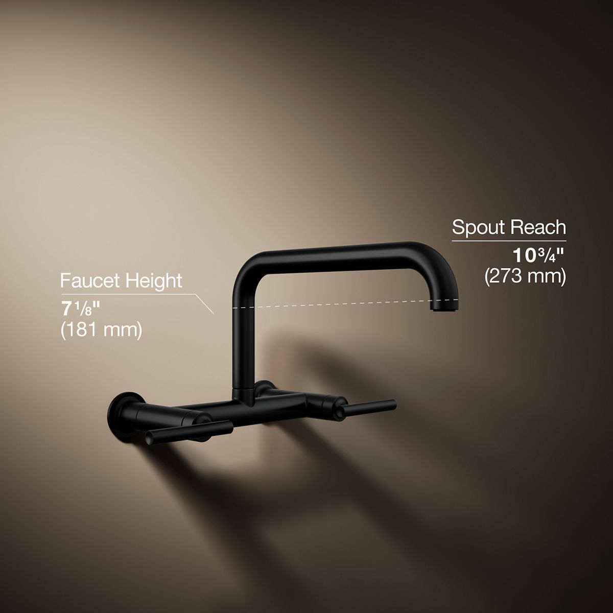 Purist® Two-hole wall-mount bridge kitchen sink faucet — thumbnail 3