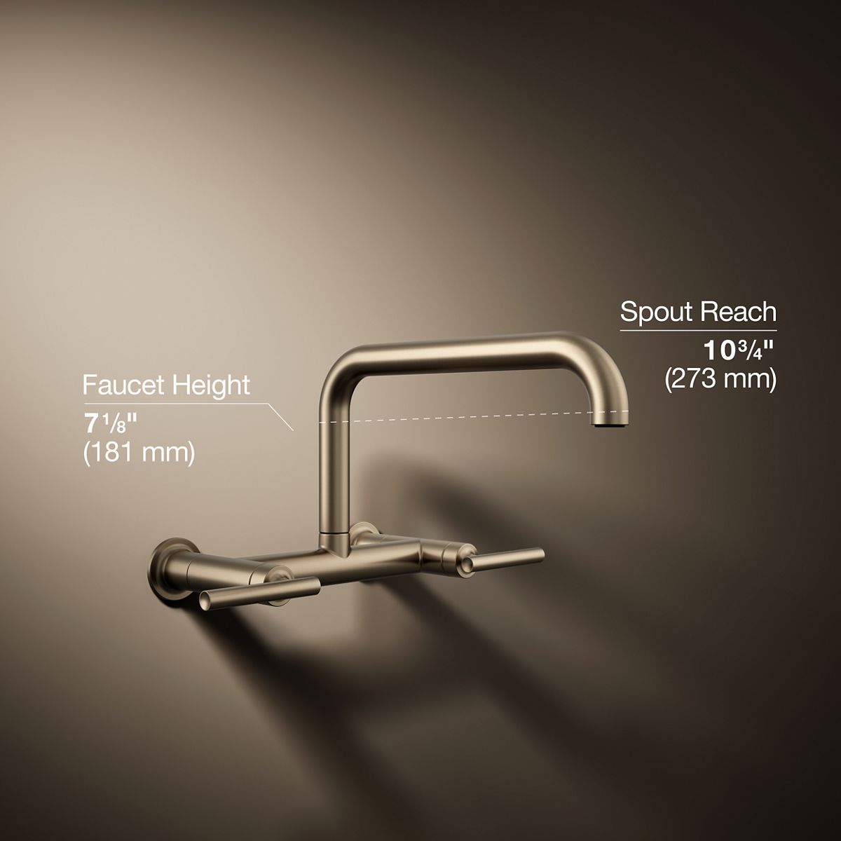 Purist® Two-hole wall-mount bridge kitchen sink faucet — thumbnail 3