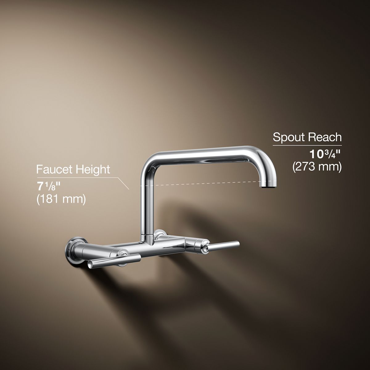Purist® Two-hole wall-mount bridge kitchen sink faucet — thumbnail 3