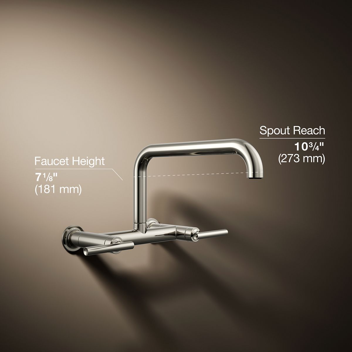 Purist® Two-hole wall-mount bridge kitchen sink faucet — thumbnail 3